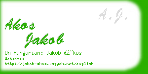 akos jakob business card